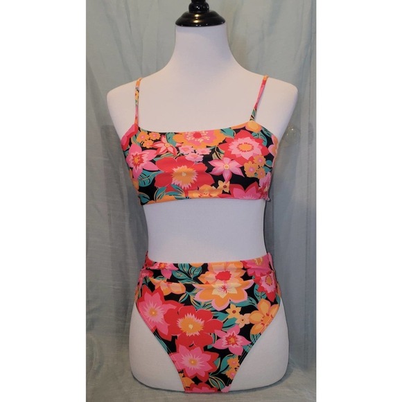 High Waist Bikini medium, floral - Picture 2 of 3
